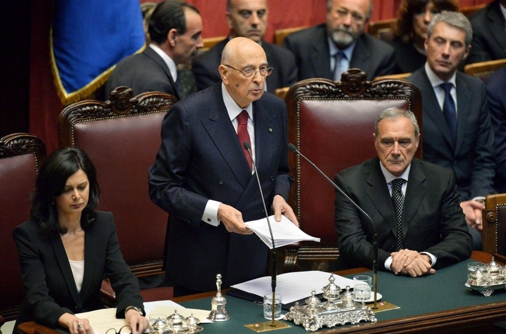 Napolitano discorso insediamento