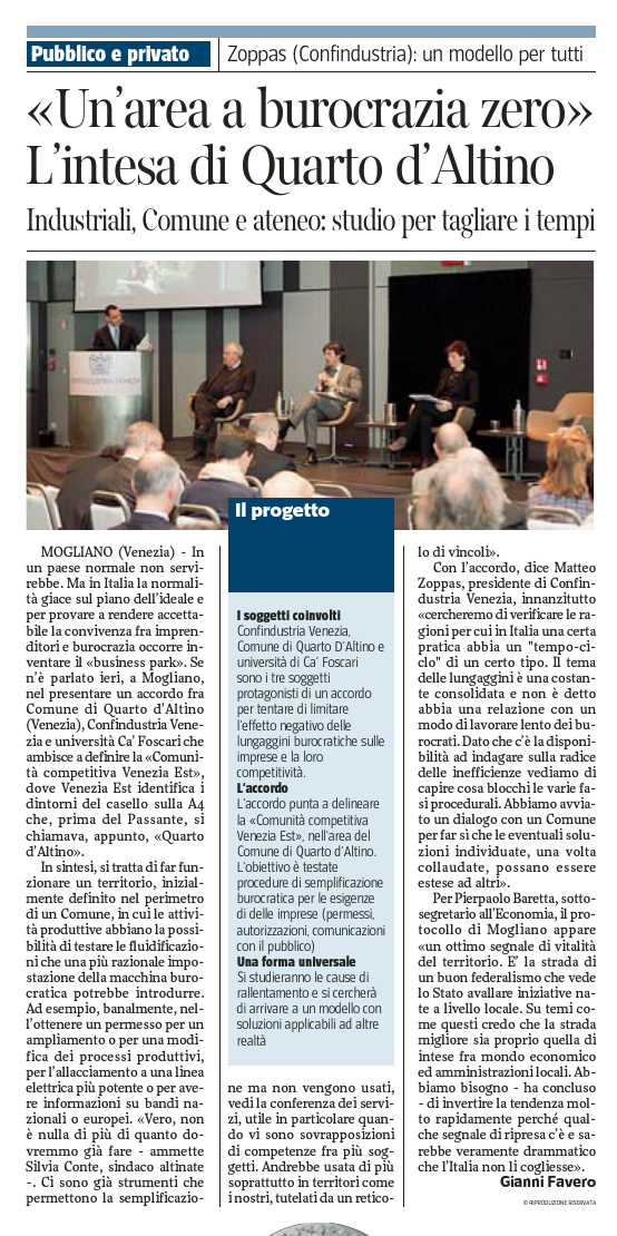 confindustria ve corriere