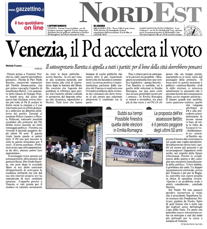 gazzettino voto venezia